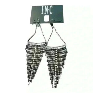I.N.C. Silver bling tassel earrings